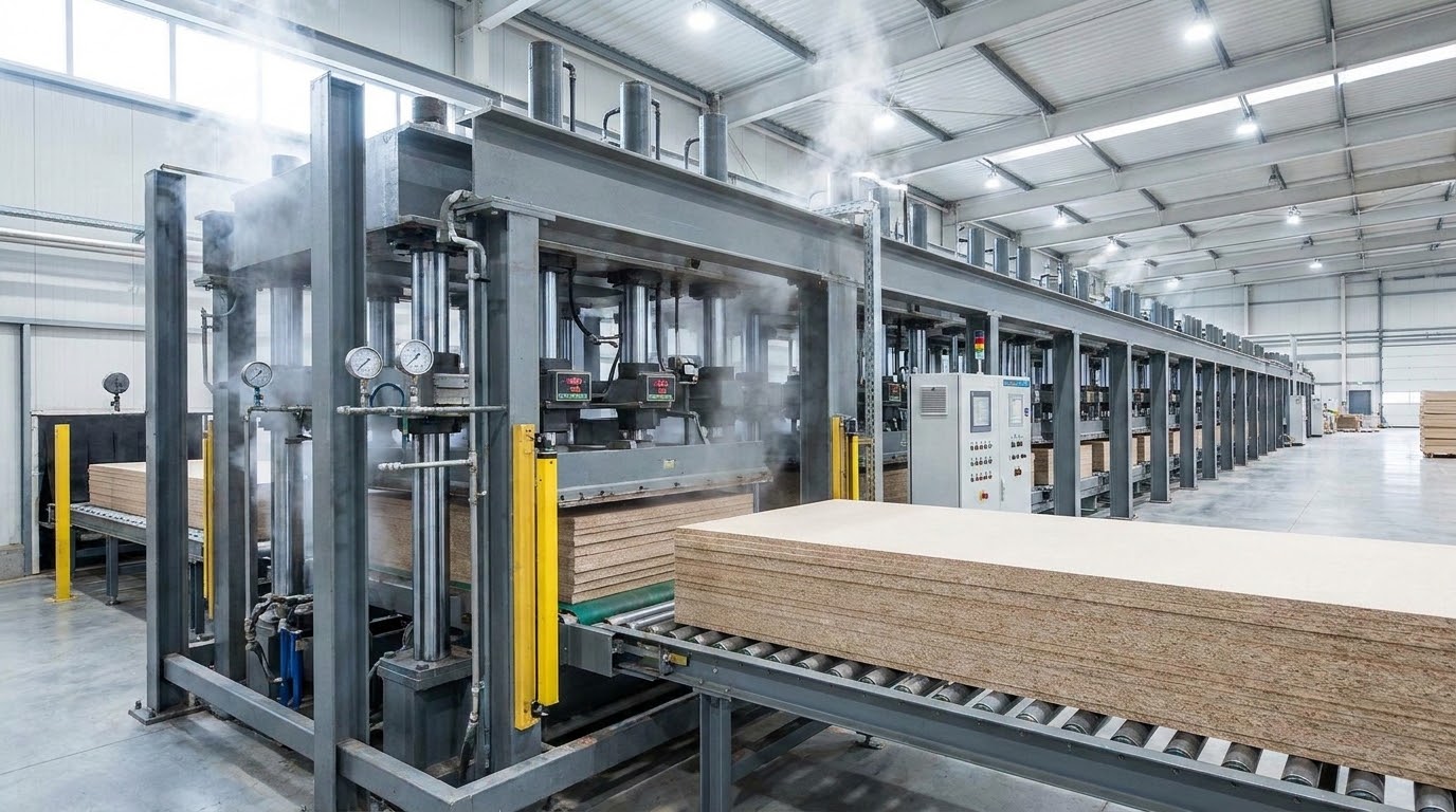 Dieffenbacher continuous steel-belt hot press for particle board