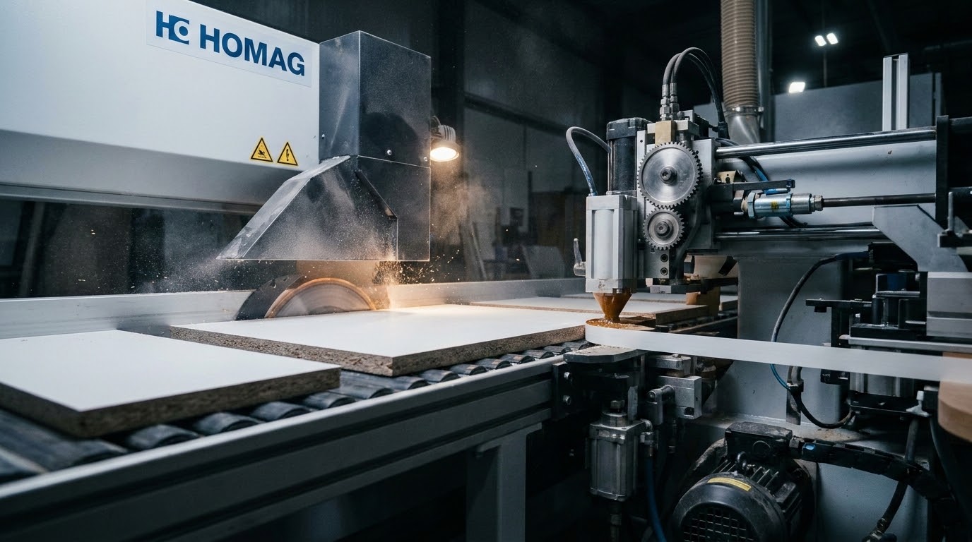 Homag panel sizing and edge-banding equipment